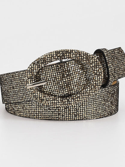 Belt Leather Silver Light Yellow Fuchsia Gold Waist Belt Daily Pure Color for Women