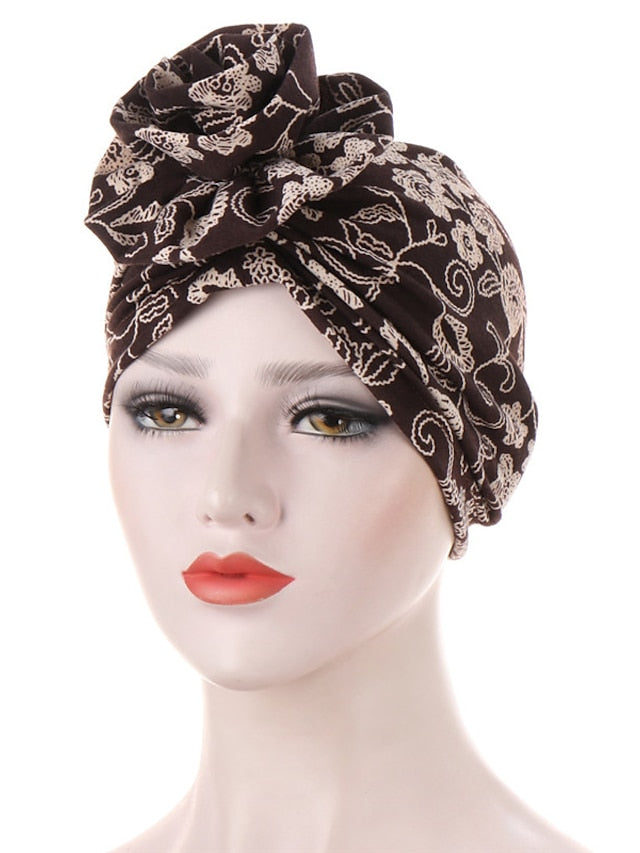 Turban Office Daily Flower / Plants Polyester Boho Cute 1 pcs for Women
