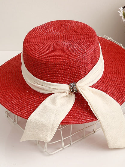 Sun Hat Straw Hat Holiday Straw Vacation Casual Nordic Style Breathability Outdoor Comfortable 1 pcs for Women