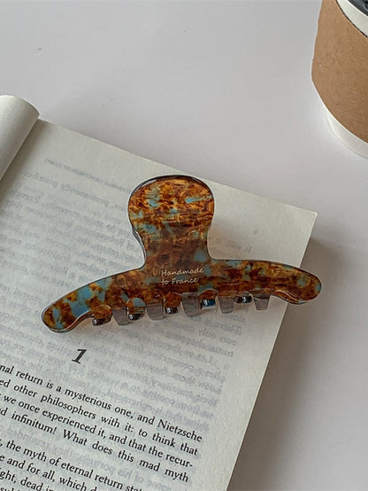 1PC Girls' Hair Hair Claw Various Hair Clip  Aliya&K 8 Pack For Women Girls Hair Claw Clips Matte Gold Crystal Hair Claws Acetic Acid Hair Clips for Women