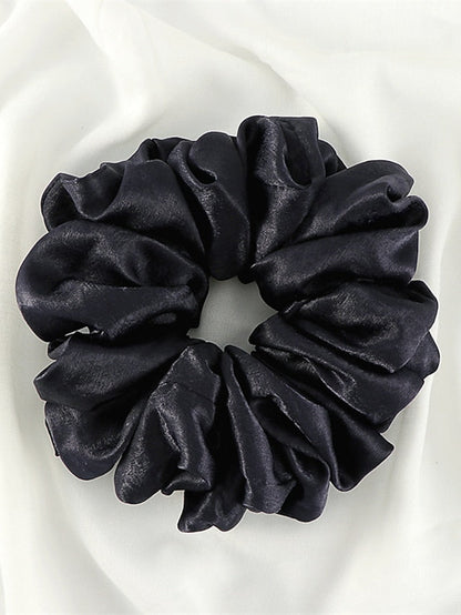Plain Malaysian Bunch Hair Tie Women Silk Linen Ribbon Wrist Shawl Muslim Hijab Bonnet Volumizing Scrunchie Headband for Women