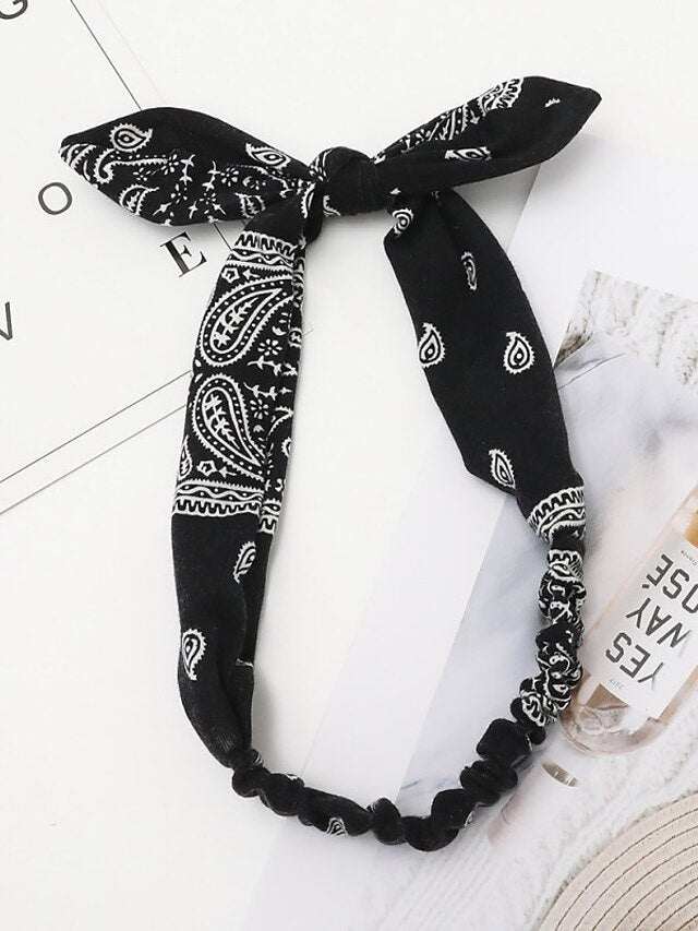 1PC Headbands Hair Band For Formal Outdoor Street Daily Classic Fabric Black White Dark Red for Women