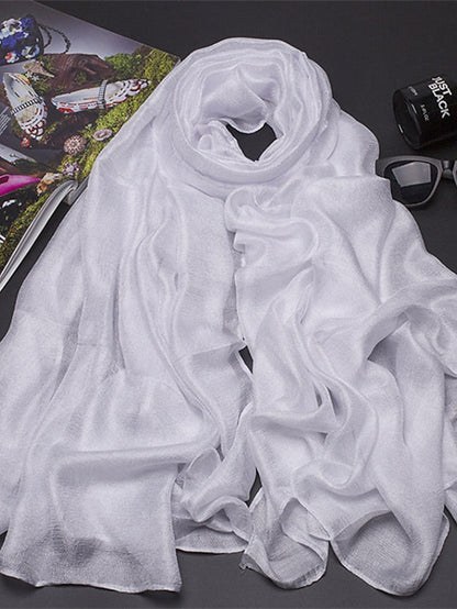 1 PC New Solid Color Scarf Long Style Thin Shawl Spring Summer Scarf Women Beautiful Scarves for Women