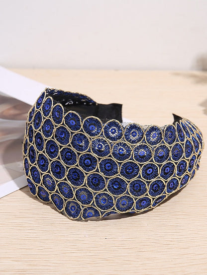 1PC Sequins with Gold Thread Shining Headband for Women