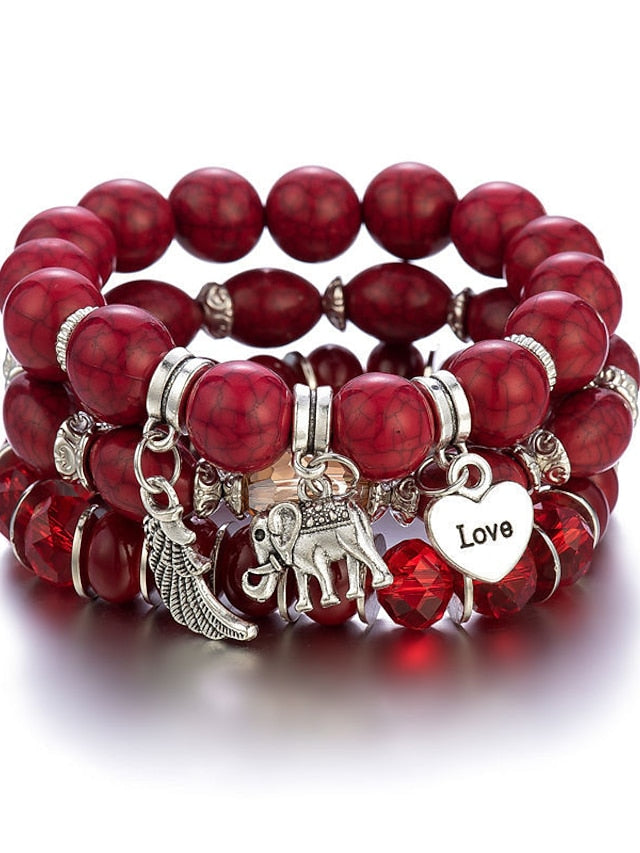 Bracelets Artistic Party Color Block Bracelets & Bangles / Beige / White / Red / Blue / Fall for Women