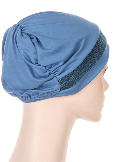 Soft Stretchy Under Scarf Cap for Women Soild Color Inner Hijab Bonnet Muslim Under Hijab Turban Hat for Women