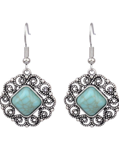 1 Pair Hanging Earrings For Daily Alloy Classic Totem Series for Women