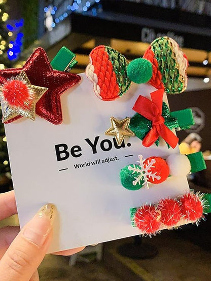 1PC Kid's Hair Accessory Set For Christmas Fabric Style 2 Style 3 Style 4 for Women