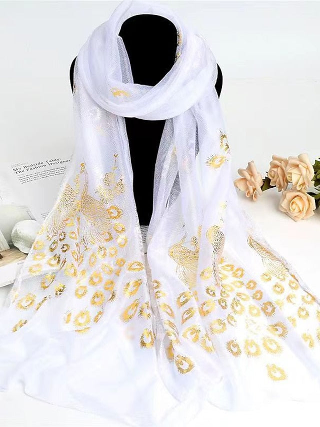 New Peacock Feather Shawls and Wraps for Party Dress Wedding Cape Bride Dress Shawl Women Wrap Shoulder Scarf for Women