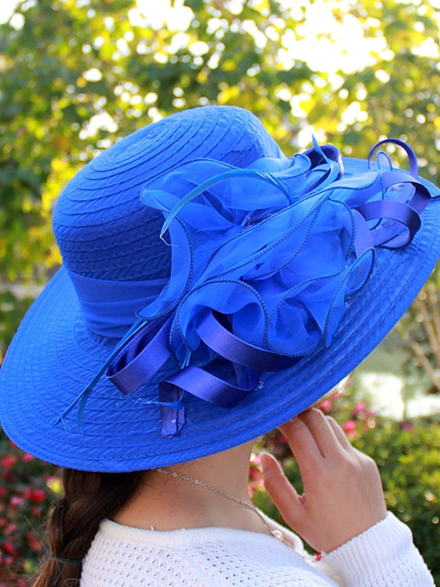 Party Hat Party Street Daily Flower Solid Colored Black White Hat Basic Blue Fall Winter Spring for Women