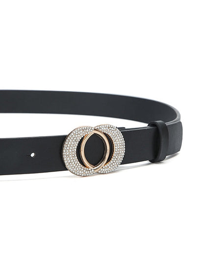 Unisex PU Buckle Belt PU Leather Prong Buckle O-ring Classic Casual Party Work Black White Brown Beige for Women