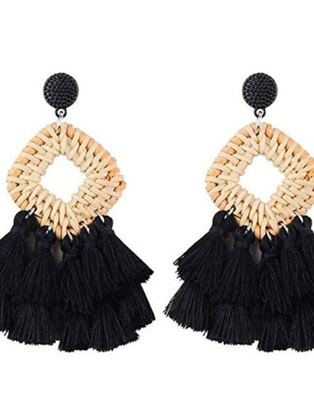 Earrings Ethnic Style Street Pure Color Earring for Women