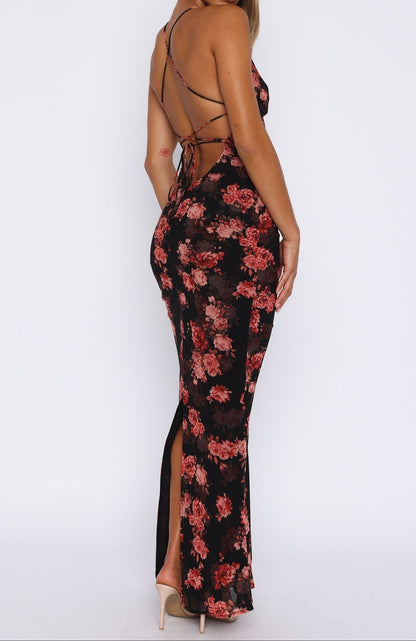 Angela Maxi Dress Terracotta Floral