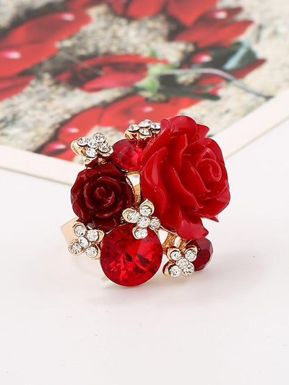 Ring Wedding Holiday Engagement Braided Floral for Women