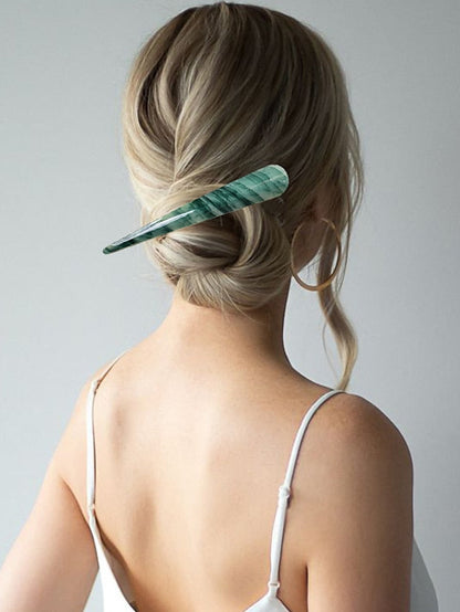 1pc Hair Clip For Street Holiday Handmade Alloy Green White Burgundy for Women