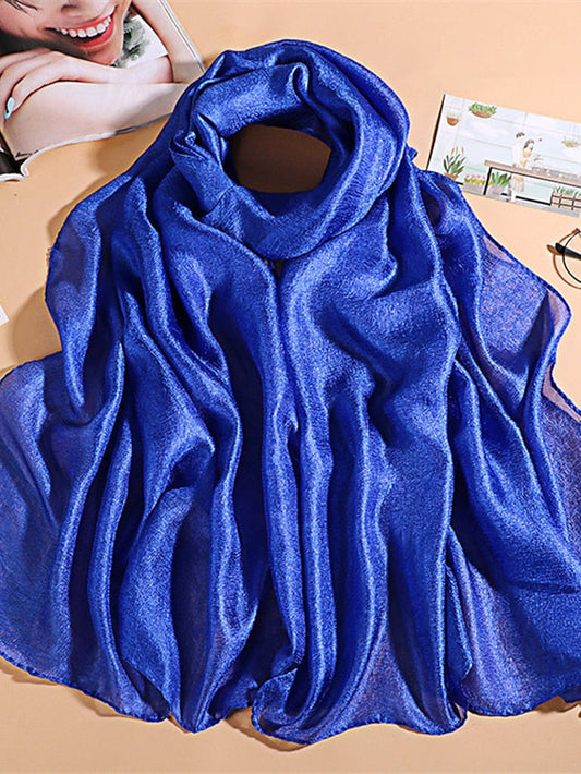 Simple Women Fashion Scarf Plain Solid Shawls Scarves Summer Lady Bandanas Foulard Hijab Party Gift for Women