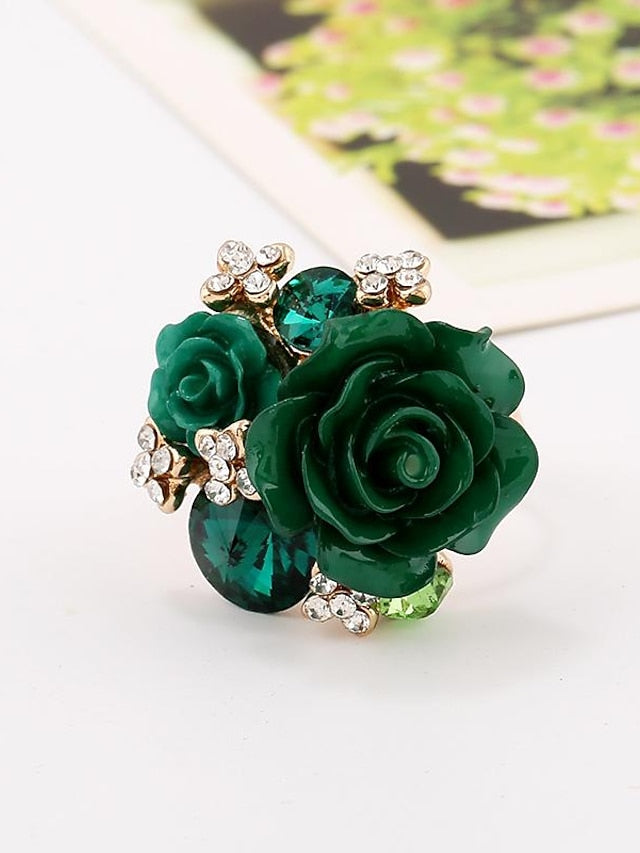 Ring Wedding Holiday Engagement Braided Floral for Women