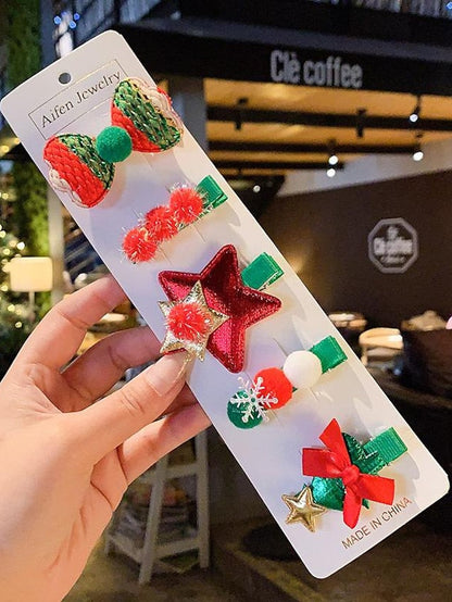 1PC Kid's Hair Accessory Set For Christmas Fabric Style 2 Style 3 Style 4 for Women