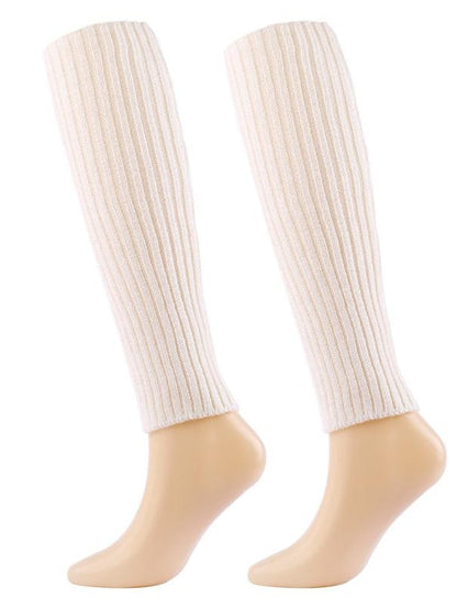 Leg Warmers Boot Cuffs Home Daily Solid Color Polyester Spandex Basic Casual Classic Warm Casual 1 Pair for Women