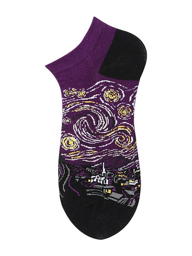 Anckle Socks Low Cut Socks Outdoor Office Work Animal Patterned Spandex Nylon Cotton Basic Casual Classic 1 Pair for Women