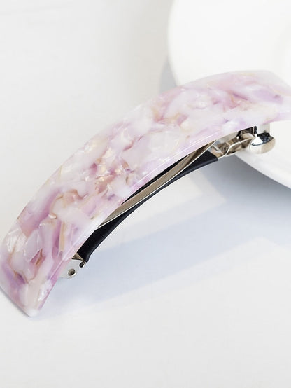 1PC Girls' Hair Clip Large French Barrettes for Women Fine Thick Hair Classic Tortoise Shell Hair Clips Wide Curved Celluloid Ponytail Holder Clamp Fashion Hair Accessories Automatic Clasp for Women