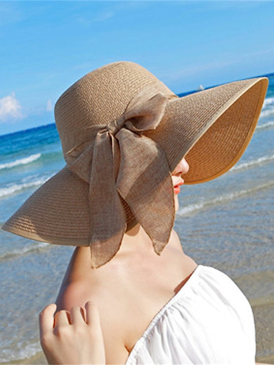 Women's Party Hat Party Street Holiday Bow Solid Colored Light Blue Beige Hat White Pink Fall Winter Spring