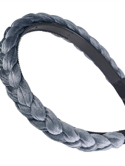 1PC Headbands Headband For Wedding Party Evening Crossover Fabric grey toothed pink toothed wine red toothed for Women