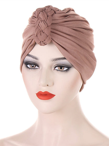 Vintage Inner Turban Hat Fashion Female Bandana Headband Hair Cover Cap Ladies Head Wraps for Women