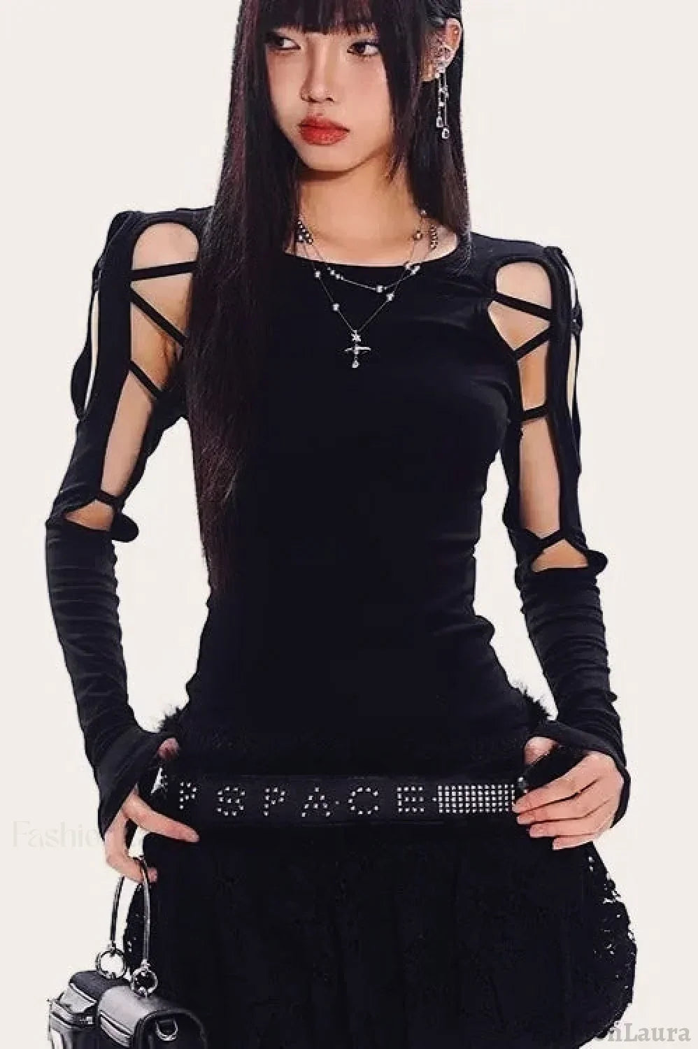 Y2K Gothic Print T-Shirt