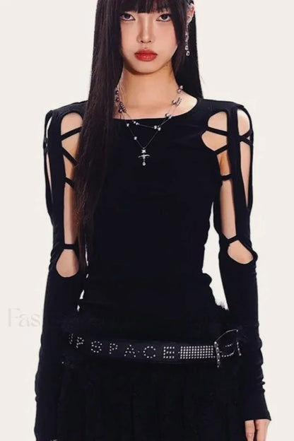 Y2K Gothic Print T-Shirt