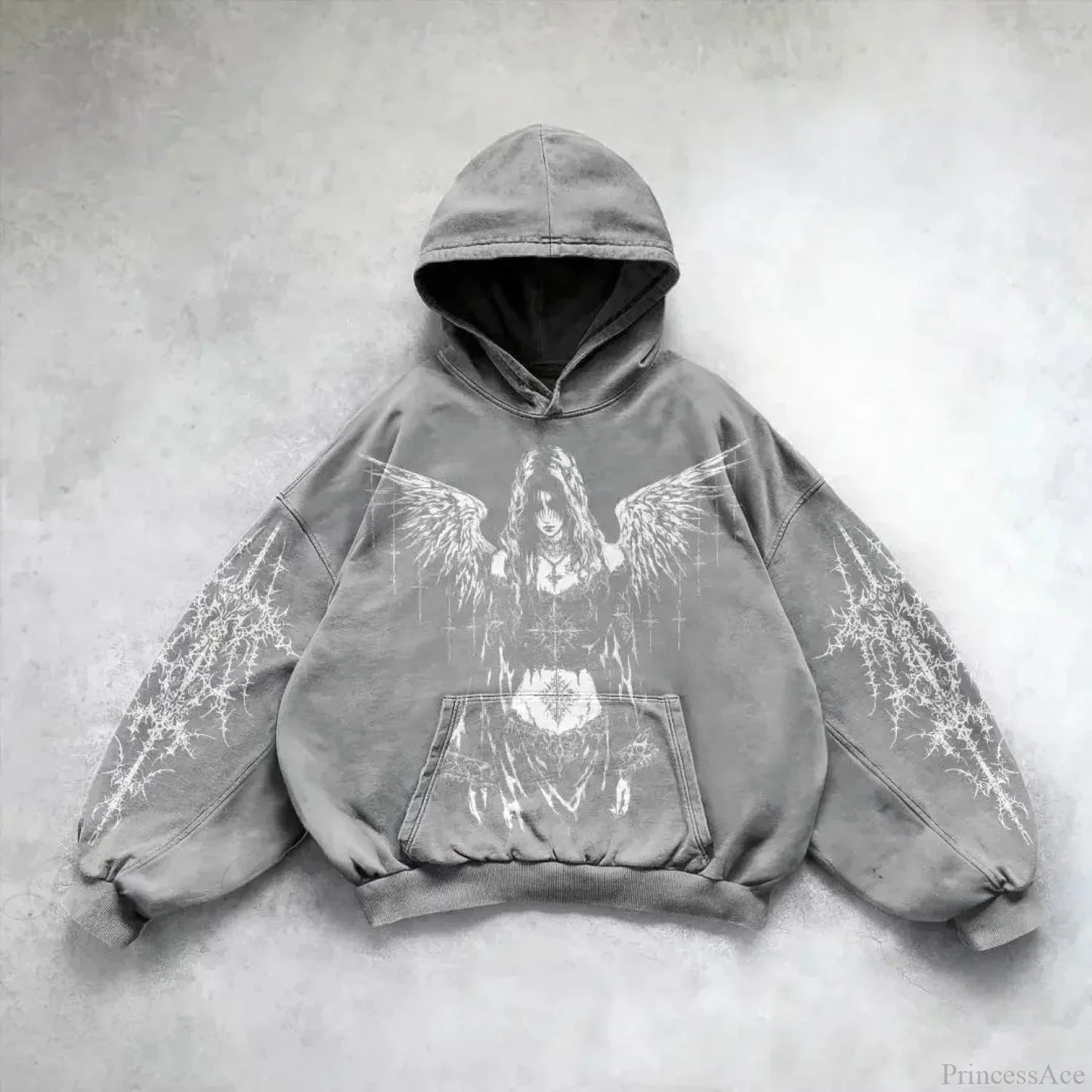 Y2K Gothic Skull Zipper Hoodie