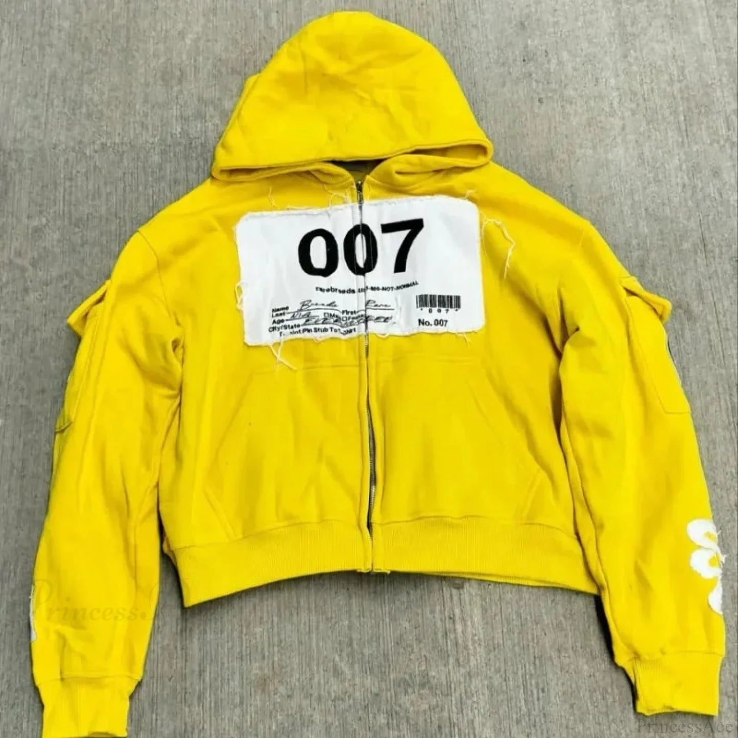 Y2K Mysterious Needlework Zipper Hoodie