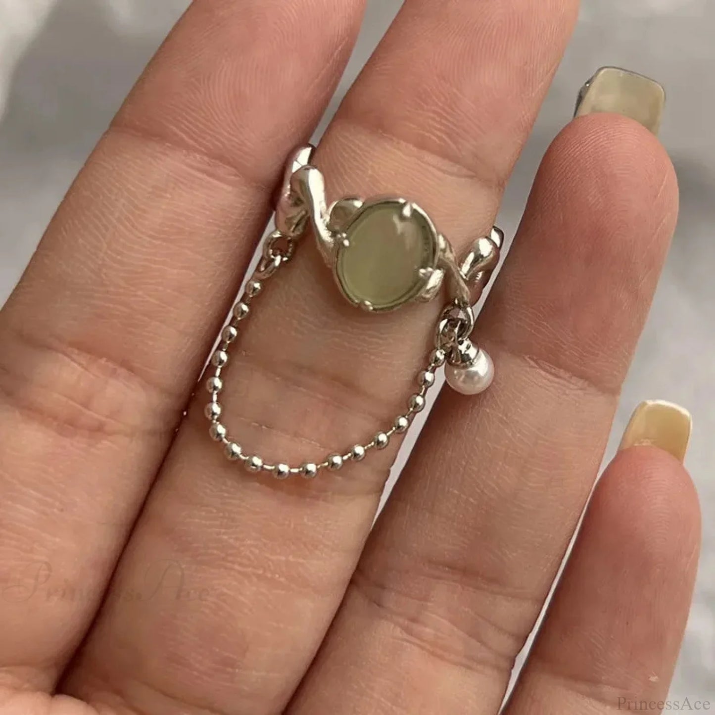 Y2K Transparent Heart Gothic Ring