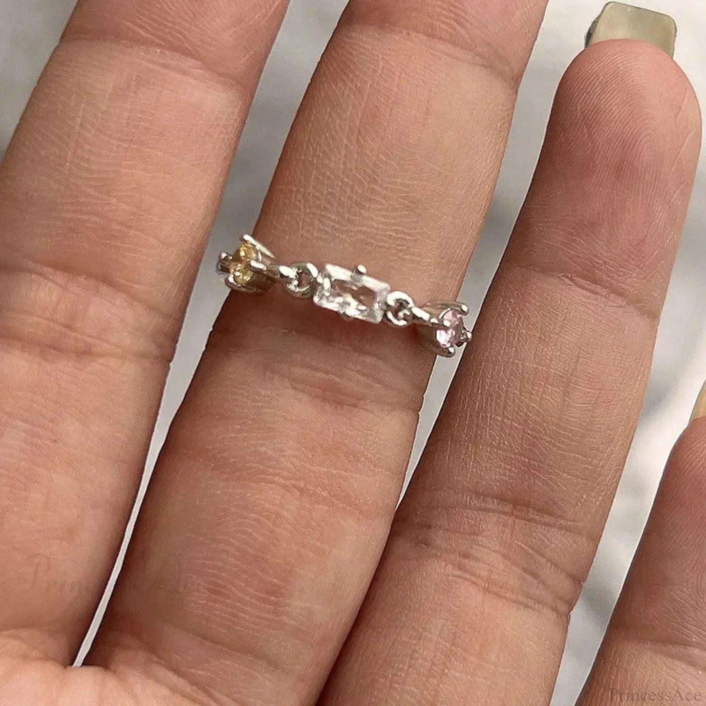 Y2K Transparent Heart Gothic Ring