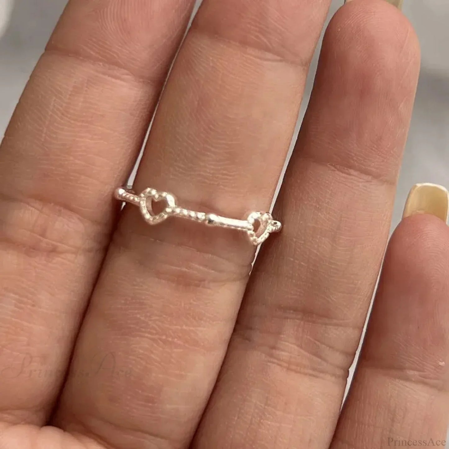 Y2K Transparent Heart Gothic Ring