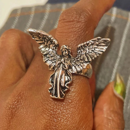 Y2K Transparent Heart Rebel Gothic Ring