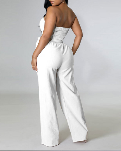 Tube Top High Waist Jumpsuit