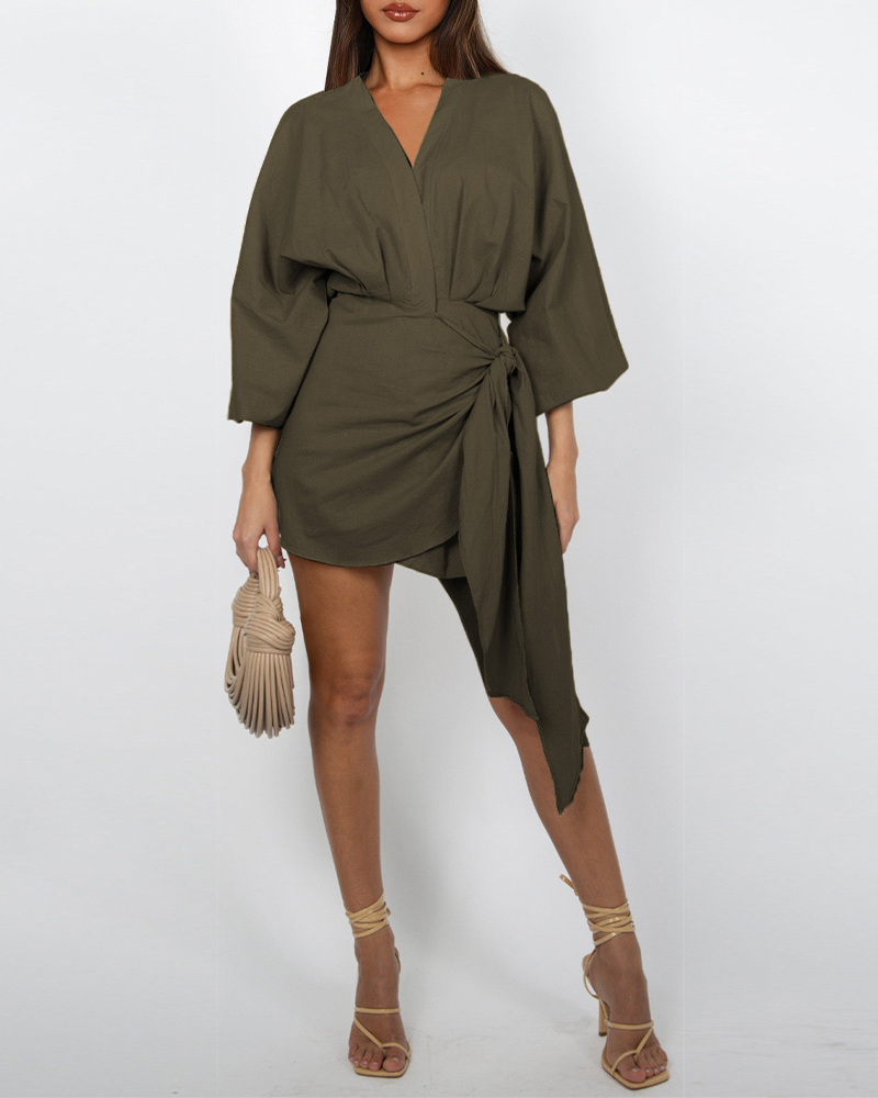 V-Neck Slim Dress