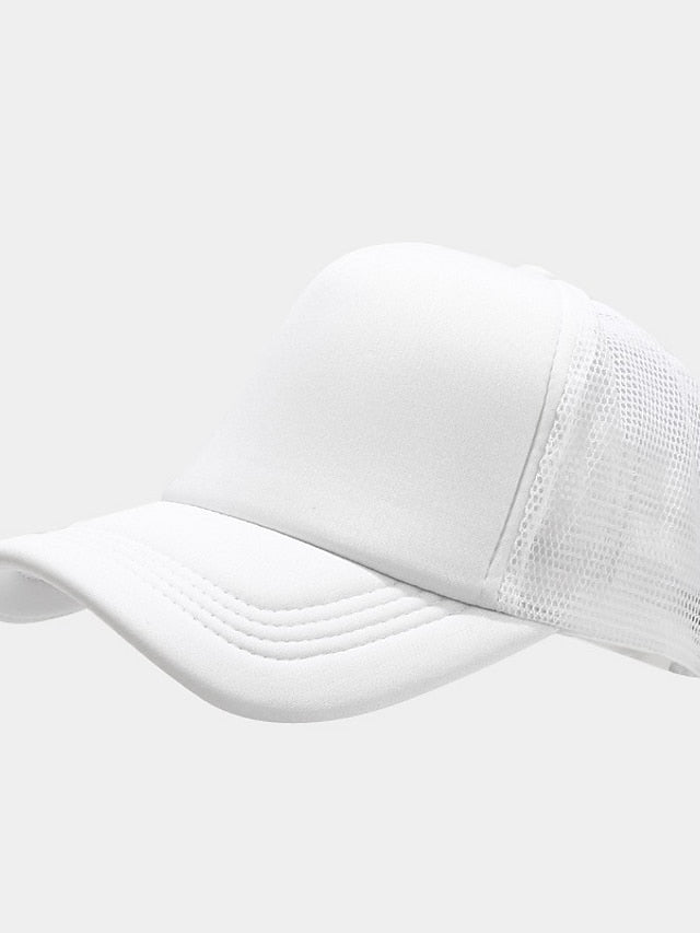 1pcs Unisex Cap Casual Plain Mesh Baseball Cap Adjustable Snapback Hats For Women Men Hip Hop Trucker Cap Streetwear Dad Hat for Women