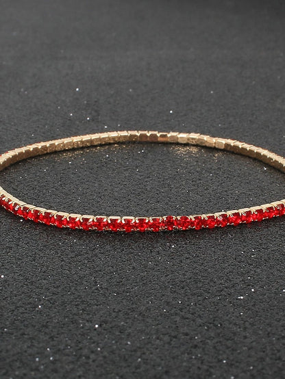 Bracelet Classic Fashion Vintage Theme Personalized Rhinestone Bracelet Jewelry Silver / Black / Red For Party Evening Gift Daily Birthday for Women
