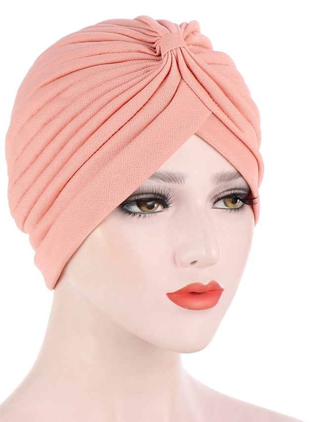 Turban Daily Holiday Solid / Plain Color Polyester Cute Cute 1 pcs for Women