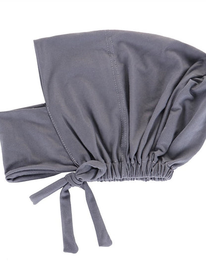 Soft Adjustable Inner Hijab Caps Muslim Stretch Tie Back Jersey Cap Islamic Underscarf Bonnet Female Headscarf Headwrap Arab Turban for Women