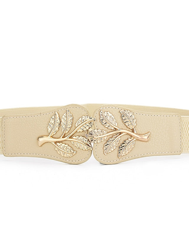 Wide Belt Corset Belt Canvas Metal Bucke Geometric Cord Wowen Formal Daily Holiday White Black Red Navy Blue for Women
