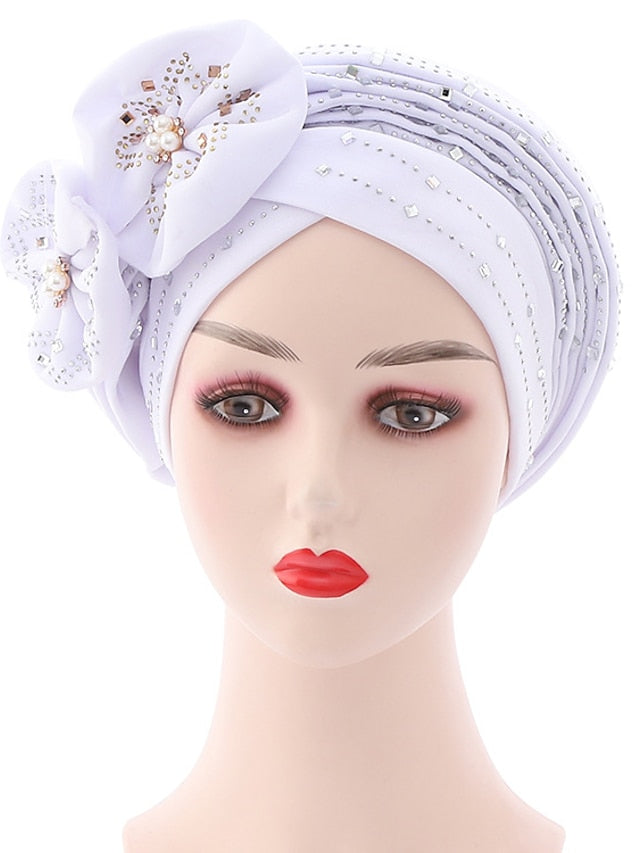 Beanie / Slouchy Party Dailywear Sports Outdoor Beaded Flower Flower Black White Hat Basic Red Fall  Winter for Women