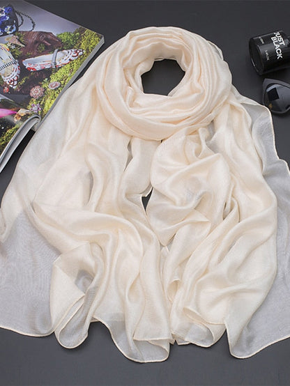 1 PC New Solid Color Scarf Long Style Thin Shawl Spring Summer Scarf Women Beautiful Scarves for Women