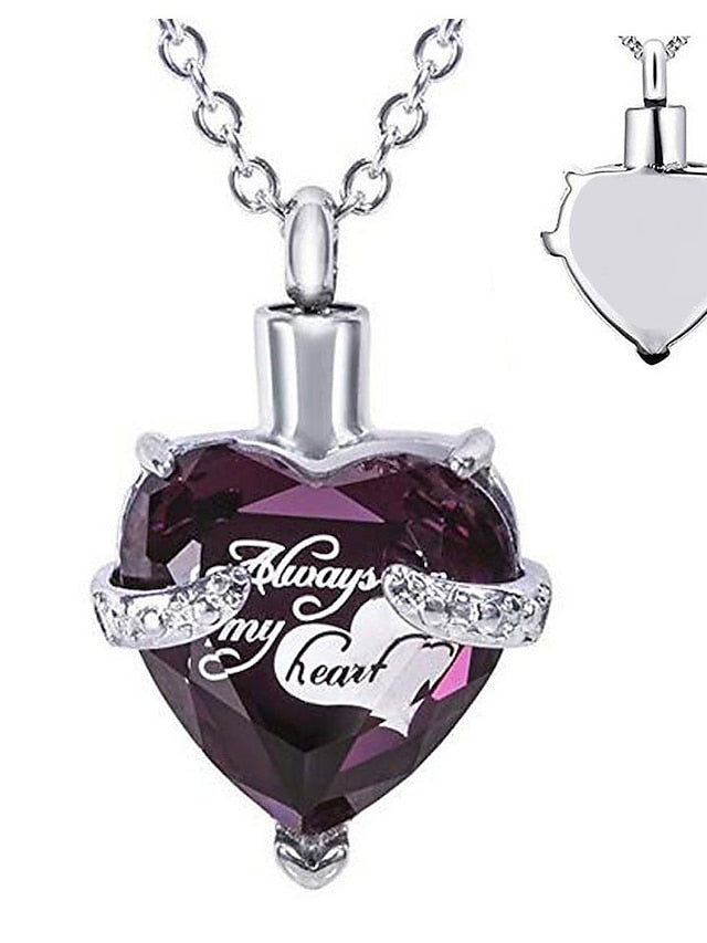 ulatree urn necklaces for ashes cremation jewelry for ashes urns for human ashes heart necklaces for women memorial pendant always in my heart for Women