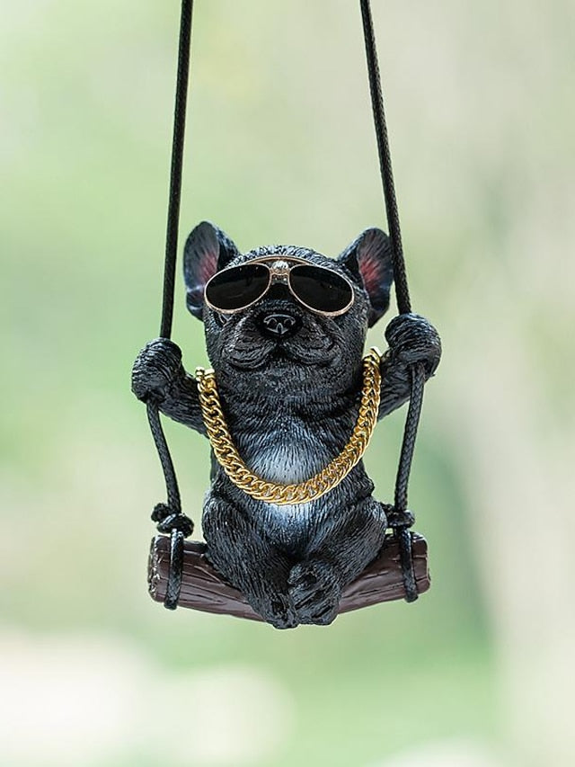 New Car Charm Pendant Swing Pug Pug Dog Car Supplies for Women
