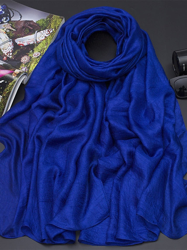 1 PC New Solid Color Scarf Long Style Thin Shawl Spring Summer Scarf Women Beautiful Scarves for Women