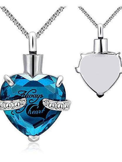 ulatree urn necklaces for ashes cremation jewelry for ashes urns for human ashes heart necklaces for women memorial pendant always in my heart for Women