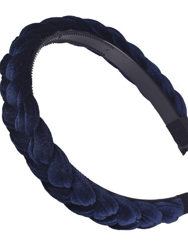 1PC Headbands Headband For Wedding Party Evening Crossover Fabric grey toothed pink toothed wine red toothed for Women